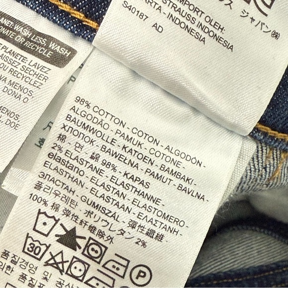 Levis Overalls Womens Small Classic Retro Denim Bib Farmer Workwear Dark Wash - Picture 10 of 10